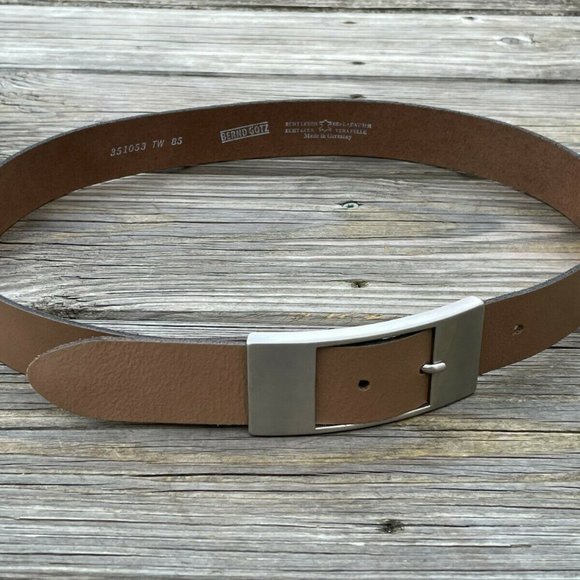BERND GOTZ Belt Tan Genuine Leather German Made Waistband Size 30-31 inches - Picture 9 of 11